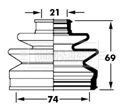 BORG & BECK Paljekumi, vetoakseli BCB6006